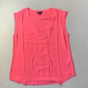 J. Crew hot pink neon v neck tank top